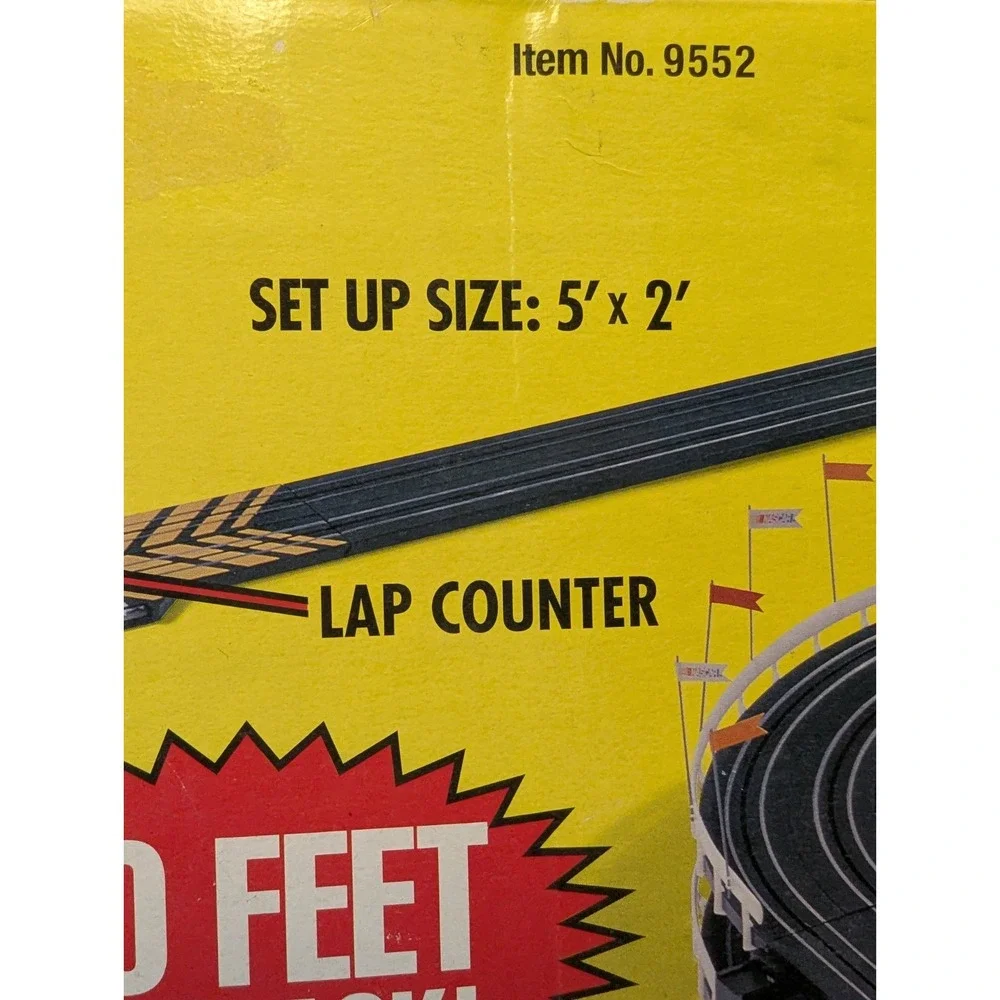NASCAR Speedway HO Slot Car Set 15 1/2' Race Track Factory Sealed